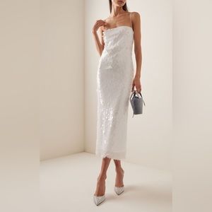 THE NEW ARRIVALS ILKYAZ OZEL Phoenix Dress in Coco Loco (white) Size 4